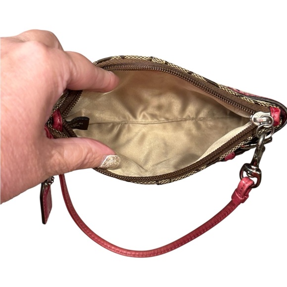 Coach Brown and Pink Wristlet Clutch - Picture 10 of 10